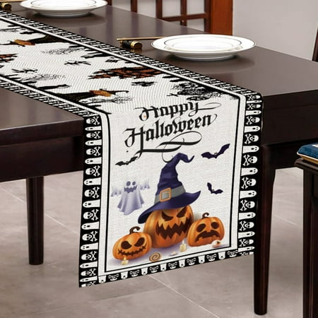 HLONK Halloween Table Runner Ghost Spooky Pumpkins Halloween Table Decorations Kitchen Dining Halloween Indoor Decorations 14 x 72 Inch
HLONK Halloween Table Runner Ghost Spooky Pumpkins Halloween Table Decorations Kitchen Dining Halloween Indoor Decorations 14 x 72 Inch