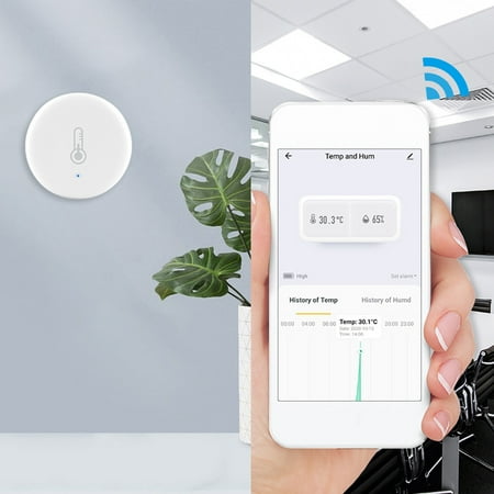 Tiitstoy Thermometer Hygrometer Smart Humidity Temperature Sensor with App Notification Alert Real-time DetectionTemperature and Humidity Sensor
Tiitstoy Thermometer Hygrometer Smart Humidity Temperature Sensor with App Notification Alert Real-time DetectionTemperature and Humidity Sensor