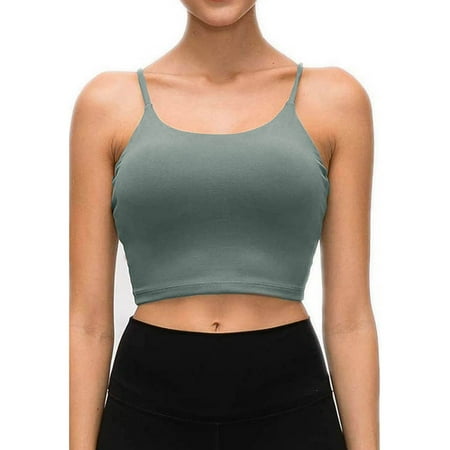 Push Up Padded Gym Fitness Bras Crop Tops Women Plain Soft Nylon Yoga Workout Sports Bras with Removable Pads S Green
Push Up Padded Gym Fitness Bras Crop Tops Women Plain Soft Nylon Yoga Workout Sports Bras with Removable Pads S Green