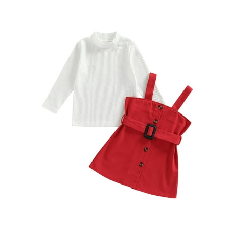 One opening 1-5Y Autumn Kids Girls Clothes Sets Long Sleeve Ribbed Solid Tops+Suspender Overall Dress with Belt
One opening 1-5Y Autumn Kids Girls Clothes Sets Long Sleeve Ribbed Solid Tops+Suspender Overall Dress with Belt