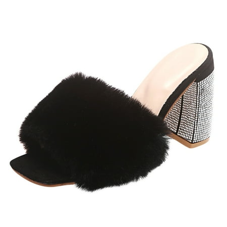 Womens Shoes Casual Square Toe Fashion Slip-on Rhinestone High Heels Plush Sandals Open Toe Slide Sandals Comfortable Flats Flip-Flops Sandal Casual Platforms Wedge Sandals Heeled Sandals A295
Womens Shoes Casual Square Toe Fashion Slip-on Rhinestone High Heels Plush Sandals Open Toe Slide Sandals Comfortable Flats Flip-Flops Sandal Casual Platforms Wedge Sandals Heeled Sandals A295