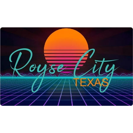 Royse City Texas 4 X 2.25-Inch Fridge Magnet Retro Neon Design