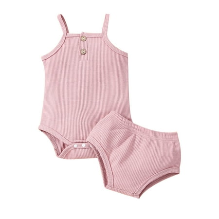 Binpure Baby Romper Pants Suits Solid Color Sleeveless Button Sling Playsuit + Shorts Set
Binpure Baby Romper Pants Suits Solid Color Sleeveless Button Sling Playsuit + Shorts Set