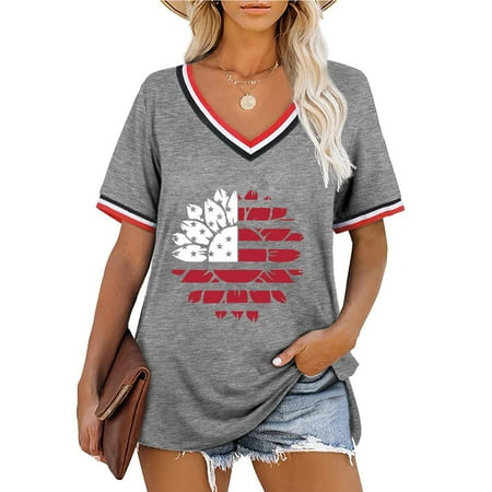 Ayolanni 4th Of July Scrub Tops Women Women s Casual Loose American Flag Print V-Neck Printed Short Sleeve T-Shirt Tops
Ayolanni 4th Of July Scrub Tops Women Women s Casual Loose American Flag Print V-Neck Printed Short Sleeve T-Shirt Tops