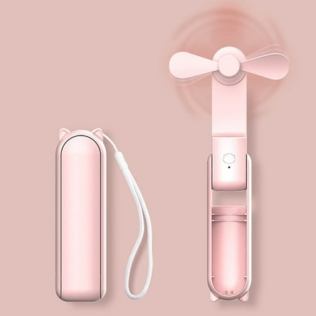 Mini Fan Portable Handheld Fans with 2000mAh Powerbank USB Rechargeable Quiet Small Pocket Fan for Travel Outdoor