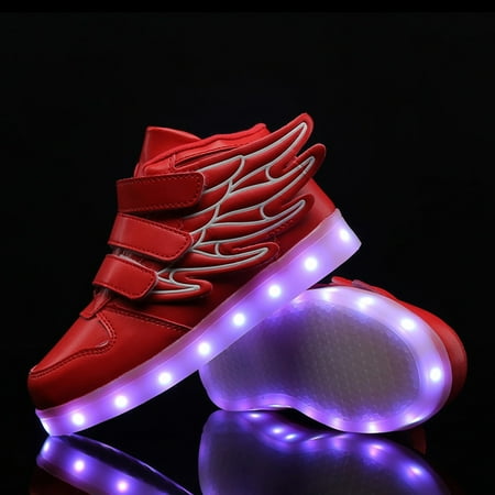 Baby shoes Children s Winged Light Shoes LED High-top Children s Light Shoes USB Rechargeable Colorful Shoes CHMORA
Baby shoes Children s Winged Light Shoes LED High-top Children s Light Shoes USB Rechargeable Colorful Shoes CHMORA