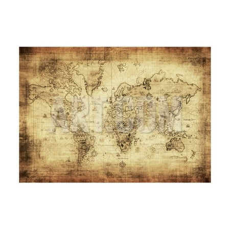 Ancient Map Of The World Print Wall Art By javarman