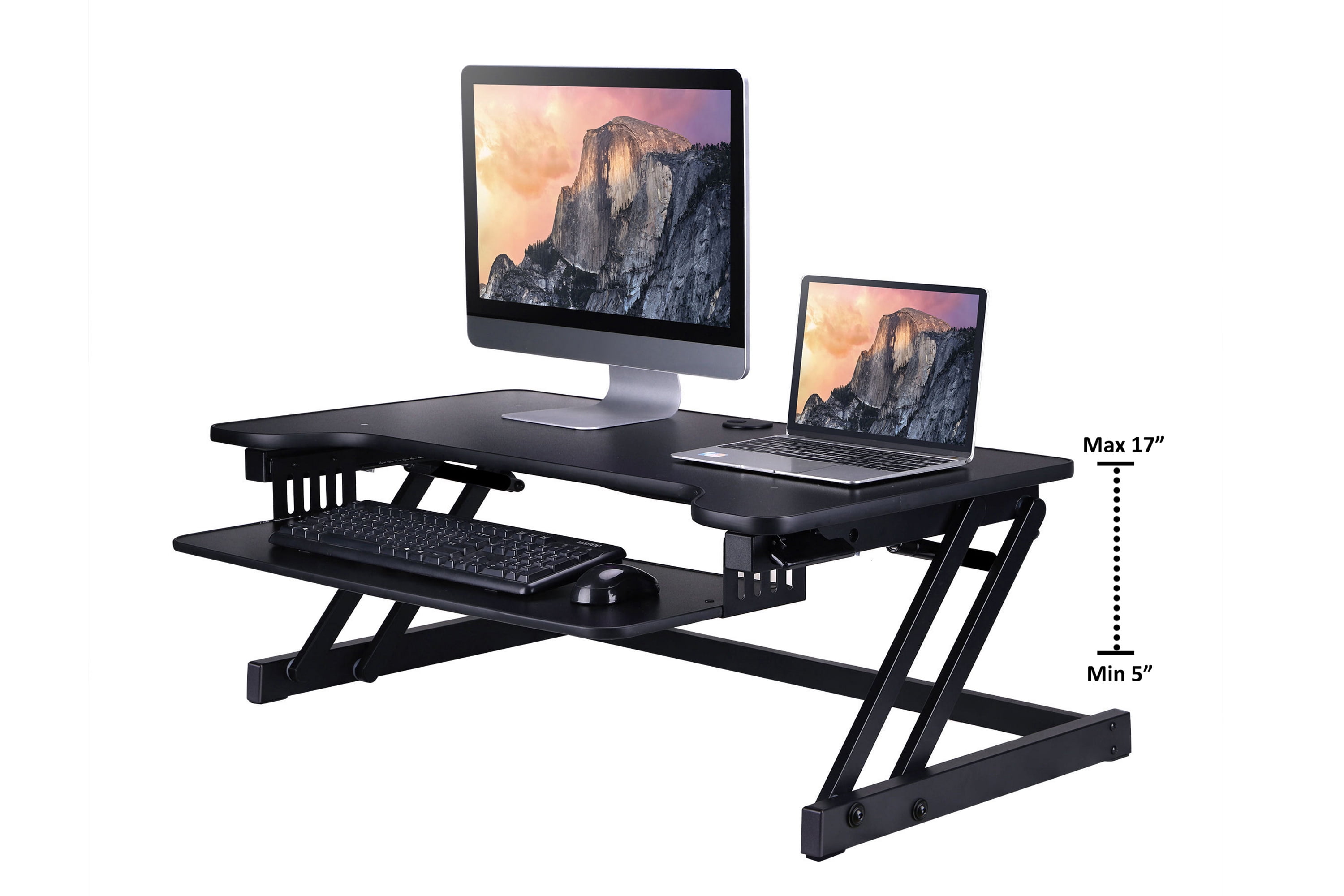 Rocelco 37 5 Deluxe Height Adjustable Standing Desk Converter Quick