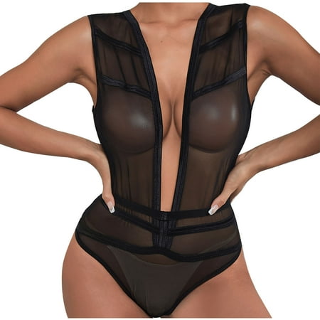 COBKK Womens Lingerie Babydoll Lingerie Sets Women V Neck Lingerie Sheer Mesh Sleepwear Sleeveless Underwear Jumpsuit Suit Womens Lingerie Plus Size Black Shapewear Floral Fancy Comfortable
COBKK Womens Lingerie Babydoll Lingerie Sets Women V Neck Lingerie Sheer Mesh Sleepwear Sleeveless Underwear Jumpsuit Suit Womens Lingerie Plus Size Black Shapewear Floral Fancy Comfortable
