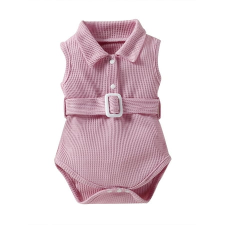 Calsunbaby Infant Baby Girls Summer Casual Romper Solid Color Sleeveless Lapel Button Down Playsuit
Calsunbaby Infant Baby Girls Summer Casual Romper Solid Color Sleeveless Lapel Button Down Playsuit