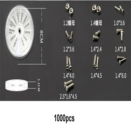MINM 600/1000 Pcs 12 Kinds of Small Stainless Steel Screws Electronics Nuts Assortment for Home Tool Kit
MINM 600/1000 Pcs 12 Kinds of Small Stainless Steel Screws Electronics Nuts Assortment for Home Tool Kit