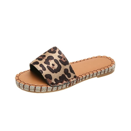 Womens Leopard Slides Sandals Vintage Slip On Espadrilles Slippers Indoor Outdoor Casual Summer Open Toe Flatform Walking Shoes
Womens Leopard Slides Sandals Vintage Slip On Espadrilles Slippers Indoor Outdoor Casual Summer Open Toe Flatform Walking Shoes