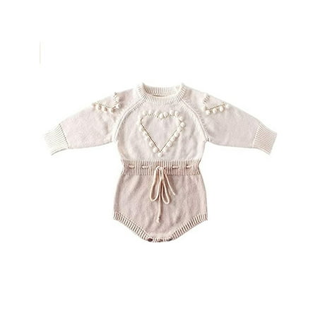 Infant Knitted Sweater Romper Newborn Baby Girl Heart Pompom Long Sleeve Bodysuit Fall Winter Clothes
Infant Knitted Sweater Romper Newborn Baby Girl Heart Pompom Long Sleeve Bodysuit Fall Winter Clothes