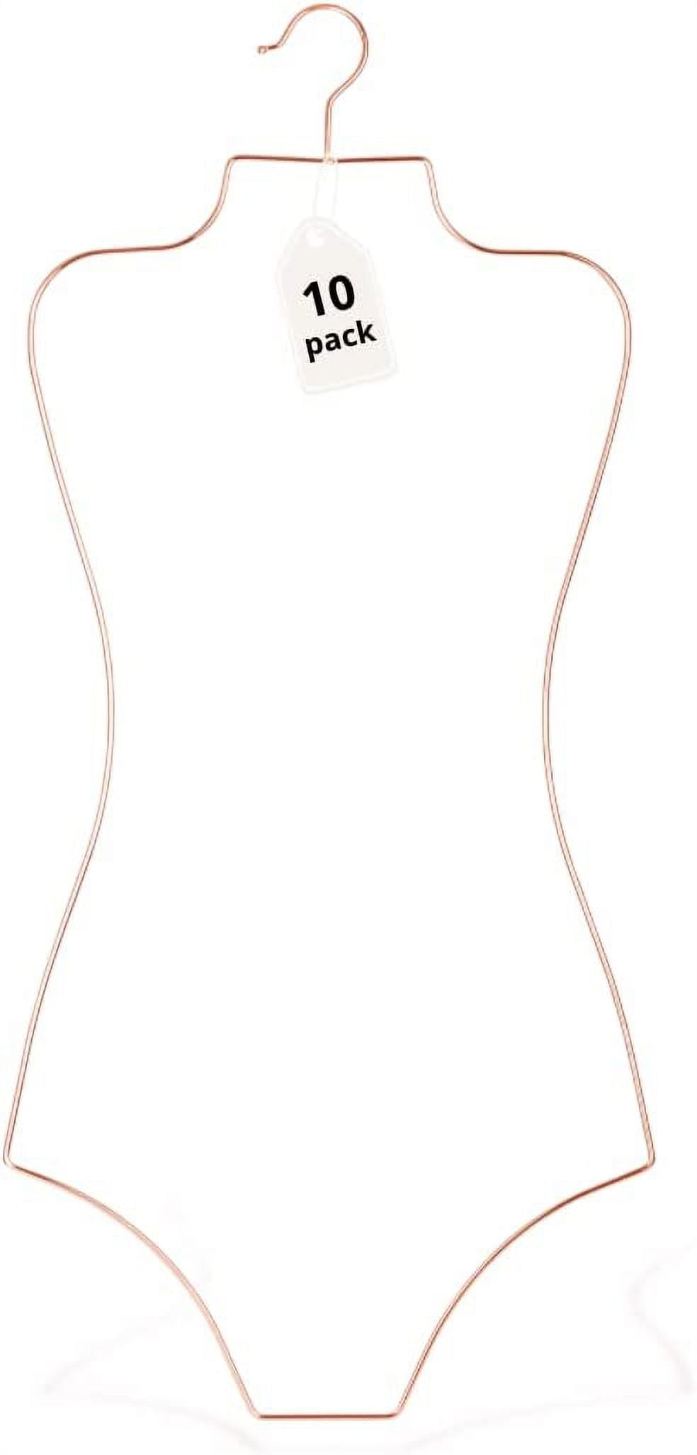 Lingerie Hangers Wire Body Shape Display Hangers Rose Gold 10 Pack