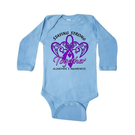 Inktastic Staying Strong Together Alzheimer s Awareness Purple Ribbon Gift Baby Boy or Baby Girl Long Sleeve Bodysuit
Inktastic Staying Strong Together Alzheimer s Awareness Purple Ribbon Gift Baby Boy or Baby Girl Long Sleeve Bodysuit