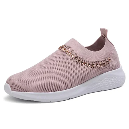 Women‘s Breathable Knit Sneakers Low Top Faux Rhinestone Casual Shoes Women‘s Lightweight Sport Shoes
Women‘s Breathable Knit Sneakers Low Top Faux Rhinestone Casual Shoes Women‘s Lightweight Sport Shoes