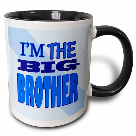 3dRose Im the Big Brother Blue Two Tone Black Mug 11oz