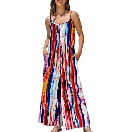 Niuer Comfy Wide Leg Pajamas Jumpsuits for Women Casual Sleeveless Spaghetti Strap Romper with Pockets Floral Long Pant
Niuer Comfy Wide Leg Pajamas Jumpsuits for Women Casual Sleeveless Spaghetti Strap Romper with Pockets Floral Long Pant