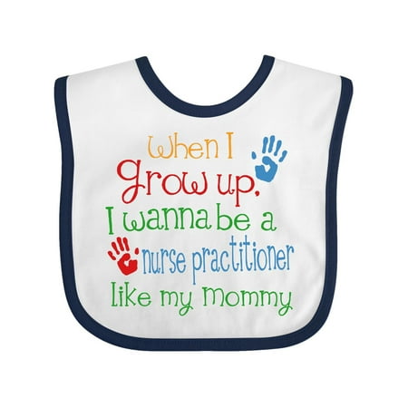 Inktastic Nurse Practitioner Like Mommy Gift Baby Boy or Baby Girl Bib