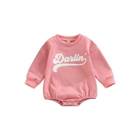 wybzd Newborn Baby Girl Boy Clothes Letter Print Sweatshirt Romper Long Sleeve Bodysuit Jumpsuit Fall Outfit Pink 0-3 Months
wybzd Newborn Baby Girl Boy Clothes Letter Print Sweatshirt Romper Long Sleeve Bodysuit Jumpsuit Fall Outfit Pink 0-3 Months