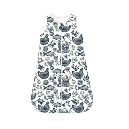 Cauagu Chicken And Fish for Infant Wearable Blanket Unisex Girl Boy Swaddle Transition Sack - Newborn Essentials Sleep Clothes-X-Large
Cauagu Chicken And Fish for Infant Wearable Blanket Unisex Girl Boy Swaddle Transition Sack - Newborn Essentials Sleep Clothes-X-Large