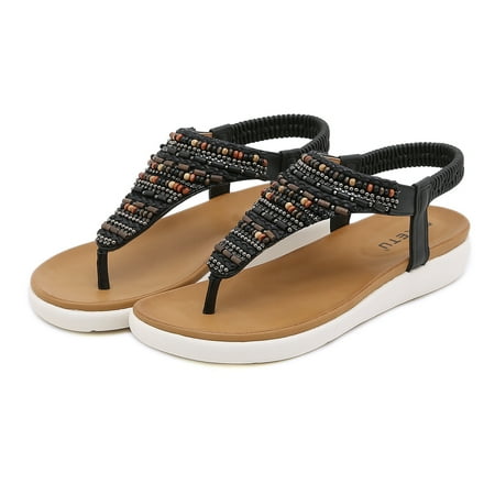 Cathalem Summer Women Rhinestones Casual Open Toe Wedges Soft Bottom Breathable Elastic Band Shoes Sandals for Bunions Women Black 8
Cathalem Summer Women Rhinestones Casual Open Toe Wedges Soft Bottom Breathable Elastic Band Shoes Sandals for Bunions Women Black 8