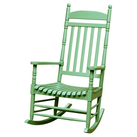 International Concepts Porch Rocker, Turned Post, Solid Wood, Moss