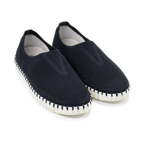 Eric Michael Women s Lucy Slip-On Stretchable Flats Navy 9 M US