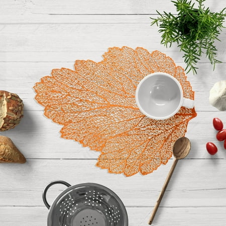 Rose Gold Leaf Cutout Perforated Placemats for Dining Table PVC Pressed Heat Resistant Scratch Proof Easy to Care Table Mats Kitchen and Décor Set of 6 Pieces
Rose Gold Leaf Cutout Perforated Placemats for Dining Table PVC Pressed Heat Resistant Scratch Proof Easy to Care Table Mats Kitchen and Décor Set of 6 Pieces