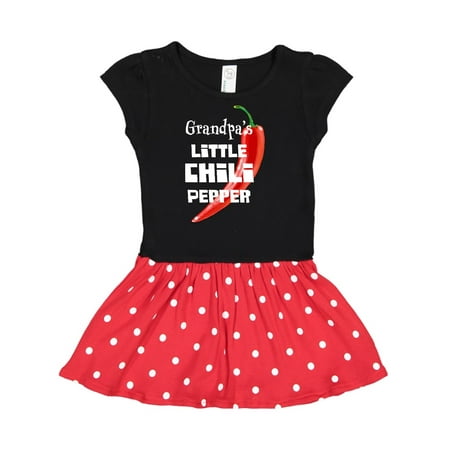 Inktastic Grandpa s Little Chili Pepper Gift Toddler Girl Dress