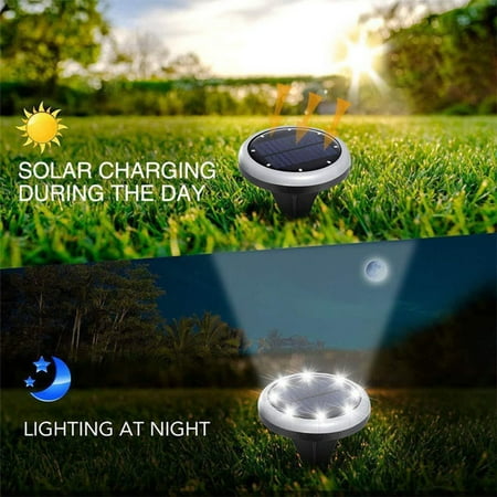 Tiitstoy Solar Ground Lights Outdoor with 8 Led Lamp Beads Disk Lights Garden Lights, Solar Powered Waterproof In-Ground Outdoor Landscapes Lighting(White Light) Silver
Tiitstoy Solar Ground Lights Outdoor with 8 Led Lamp Beads Disk Lights Garden Lights, Solar Powered Waterproof In-Ground Outdoor Landscapes Lighting(White Light) Silver