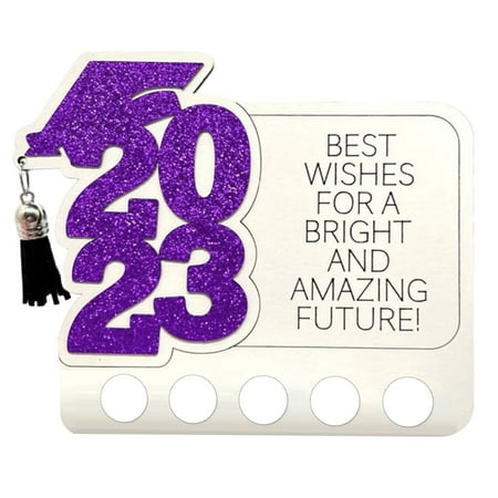 Xinwanna Graduation Card Money Holder 5-holes Hat Tassel Best Wishes Solid Gift Wooden 2023 Grad Party Greeting Card Money Holder Party Supplies (Purple)
Xinwanna Graduation Card Money Holder 5-holes Hat Tassel Best Wishes Solid Gift Wooden 2023 Grad Party Greeting Card Money Holder Party Supplies (Purple)