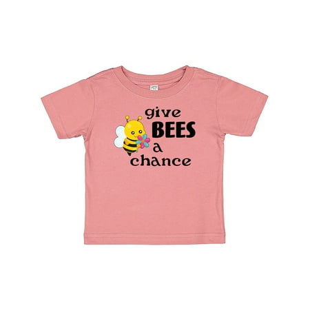 Inktastic Give Bees a Chance cute bee Gift Baby Boy or Baby Girl T-Shirt