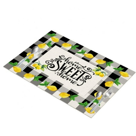 Xmarks Yellow and Green Lemon Tablemats Yellow Lemon Table Mats for Kitchen Indoors Outdoors 12 x 16 Inches
Xmarks Yellow and Green Lemon Tablemats Yellow Lemon Table Mats for Kitchen Indoors Outdoors 12 x 16 Inches