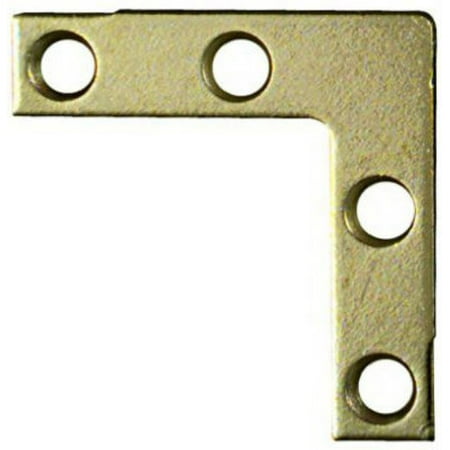 National Hardware N190-868 Flat Corner Iron 1-1/2 x 3/8 Brass 4-Pack
