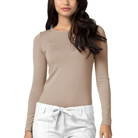 Adar Underscrubs for Women - Long Sleeve Underscrub Comfort Tee.