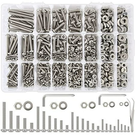 K Kwokker 1110Pcs Nuts and Bolts Assortment Kit Phillips Pan Head Machine Screw Assortment Kit 304 Stainless Steel
K Kwokker 1110Pcs Nuts and Bolts Assortment Kit Phillips Pan Head Machine Screw Assortment Kit 304 Stainless Steel