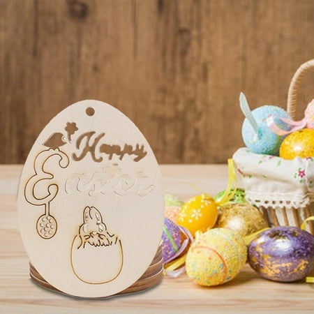 Jiaroswwei 10Pcs/Set Wooden Pendant Egg Shape Easter Decoration Wooden Wooden Egg Hanging Pendant for Easter Party
Jiaroswwei 10Pcs/Set Wooden Pendant Egg Shape Easter Decoration Wooden Wooden Egg Hanging Pendant for Easter Party