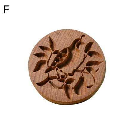 UDIYO Biscuit Mold Non-stick Biscuit Mold Food Grade Wooden Cute Animal Plant Design Candy Template for Cooking