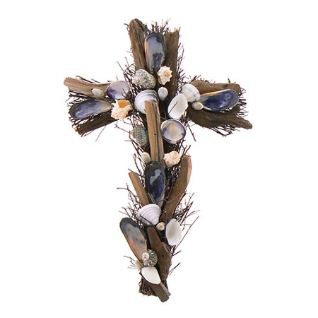 Urban Florals Driftwood Creation Wall Art Cross Wreath