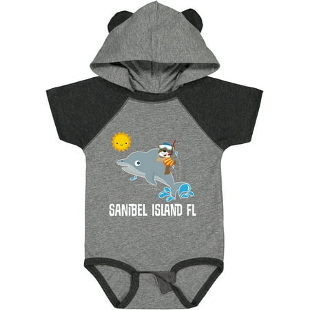 Inktastic Sanibel Island Florida Dolphin Gift Baby Boy or Baby Girl Bodysuit