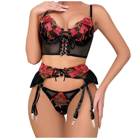 hoksml Lingerie Sexy Women Lingerie Floral Embroidery Perspective Temptation Babydoll Panties Garter Belt Underwear Sleepwear Suit Clearance
hoksml Lingerie Sexy Women Lingerie Floral Embroidery Perspective Temptation Babydoll Panties Garter Belt Underwear Sleepwear Suit Clearance