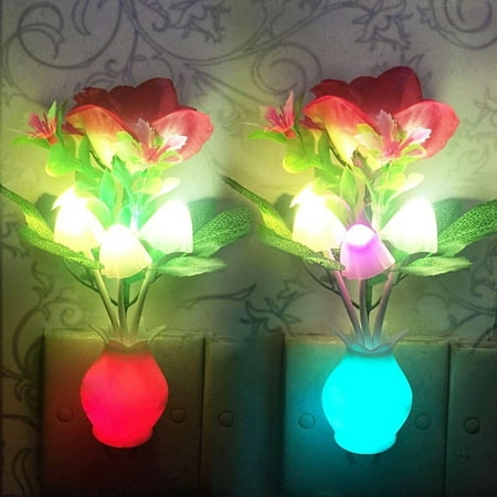 Led Night Light With Sensor Plug-in Auto Switch Rose Flower Mushroom Night Lamp Wall Light
Led Night Light With Sensor Plug-in Auto Switch Rose Flower Mushroom Night Lamp Wall Light
