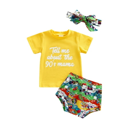 Calsunbaby Toddler Baby Girls 3Pcs Clothes Set Letter Short Sleeve T-shirt Print Shorts Headband Outfits Yellow 18-24 Months
Calsunbaby Toddler Baby Girls 3Pcs Clothes Set Letter Short Sleeve T-shirt Print Shorts Headband Outfits Yellow 18-24 Months