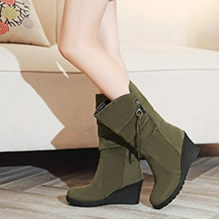 TALKVE 2022 Ladies Fashion Casual Show Thinning Height Wedge Heel Frosted Side Zipper Decorative Round Toe Medium Boots
TALKVE 2022 Ladies Fashion Casual Show Thinning Height Wedge Heel Frosted Side Zipper Decorative Round Toe Medium Boots