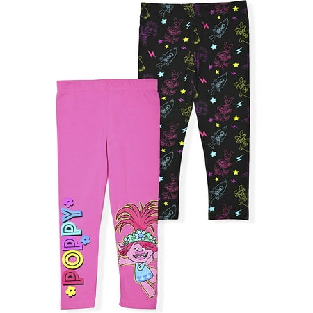 Trolls Poppy Girls 2 Pack Leggings Toddler