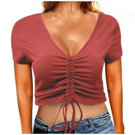 Corset Top Maternity Shirts Women s Casual Short Sleeve V-Neck Short Plain Color Drawstring Blouse Tops Womens Tank Tops Long Sleeve Workout Tops for Women Savings Deals Black Crop Top Red 2XL
Corset Top Maternity Shirts Women s Casual Short Sleeve V-Neck Short Plain Color Drawstring Blouse Tops Womens Tank Tops Long Sleeve Workout Tops for Women Savings Deals Black Crop Top Red 2XL