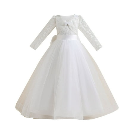 ZRBYWB 2023 New Children s Dress Middle Big Children s Lace Wedding Dress Long Mesh Tutu Skirt Princess Dress Party Dress