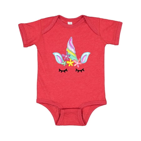 Inktastic Unicorn Face Gift Baby Girl Bodysuit