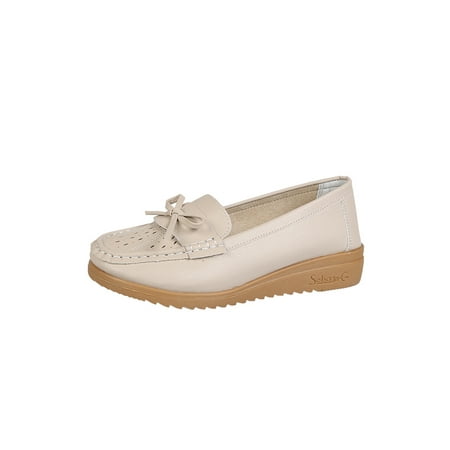 Gomelly Womens Moccasins Bow Flats Wedges Loafers Comfort Boat Shoes Walking Work Casual Shoe Beige 7.5
Gomelly Womens Moccasins Bow Flats Wedges Loafers Comfort Boat Shoes Walking Work Casual Shoe Beige 7.5